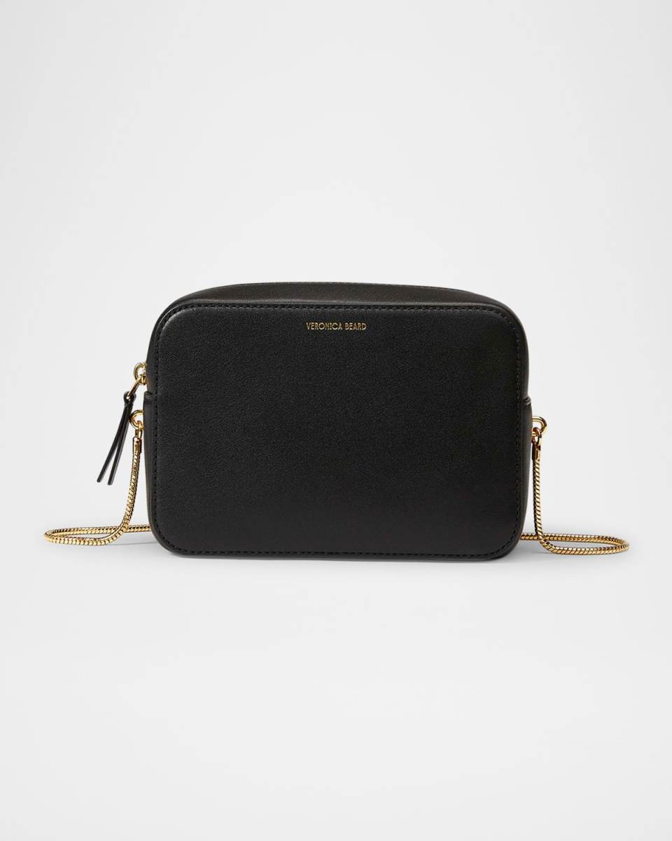 Boxy Chain Leather Crossbody Bag
